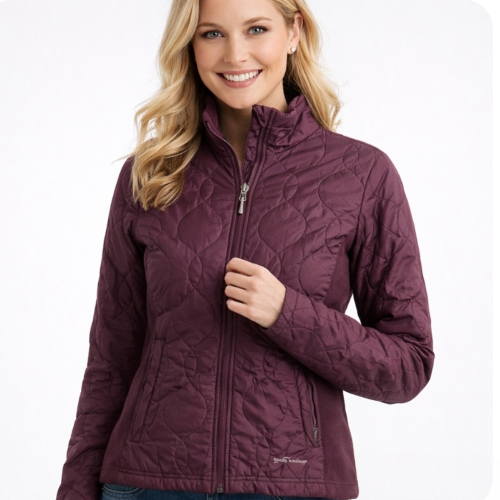 Eddie Bauer 365 | Burgundy Athletic Streetwear Puffer Jacket